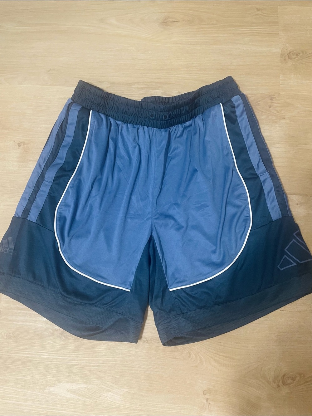adidas Blue Athletic Shorts with Black Accents